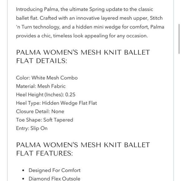 AEROSOLES Palma White Mesh Ballet flats size 6 $89 IMMACULATE - Picture 11 of 11